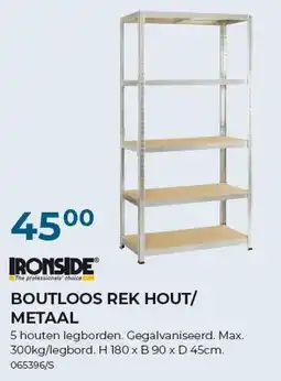 Meno Pro Boutloos rek hout/metaal aanbieding