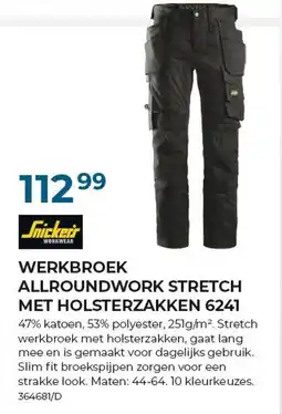 Meno Pro Werkbroek allroundwork stretch met holsterzakken aanbieding