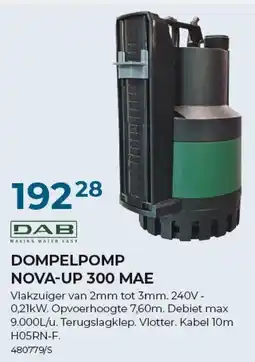 Meno Pro Dompelpomp nova-up 300 mae aanbieding