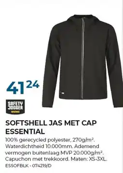 Meno Pro Softshell jas met cap essential aanbieding