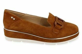 Berca Shoes Nathan-Baume Loafer Dames Volledig Leder Trend Gesp - Cognac aanbieding