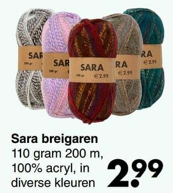 Wibra Sara breigaren aanbieding