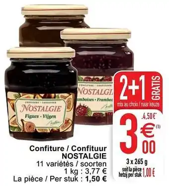 Cora Confiture - confituur nostalgie 3x265 g aanbieding