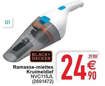 Cora Black + decker ramasse-miettes kruimeldief nvc115jl aanbieding