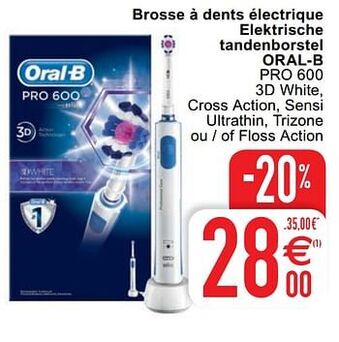 Cora Brosse à dents électrique elektrische tandenborstel oral-b pro 600 aanbieding