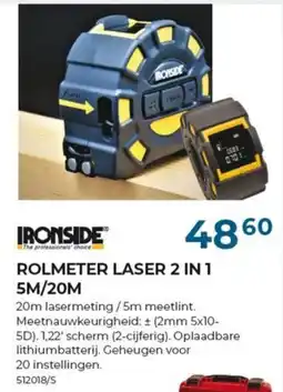 Meno Rolmeter laser 2 in 1 aanbieding