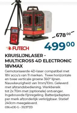 Meno Kruislijnlaser multicross 4d electronic 18vmax aanbieding