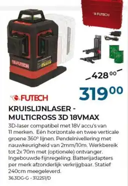 Meno Kruislijnlasers - Multicross 3D 18VMax aanbieding