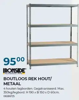 Meno Boutloos rek hout/metaal aanbieding