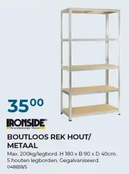 Meno Boutloos rek hout/metaal aanbieding