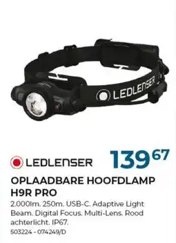 Meno Oplaadbare hoofdlamp h9r pro aanbieding