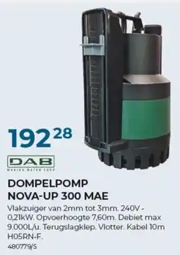 Meno Dompelpomp nova-up 300 mae aanbieding