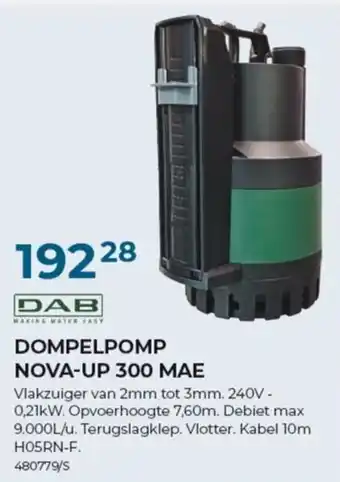 Dompelpomp nova-up 300 mae