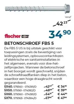 Meno Beton Schroef FBS 5 aanbieding