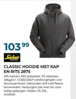 Meno Classic hoodie met kap en rits aanbieding