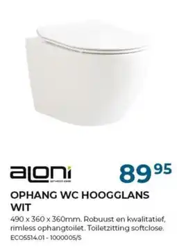 Meno Ophang wc hoogglans wit aanbieding