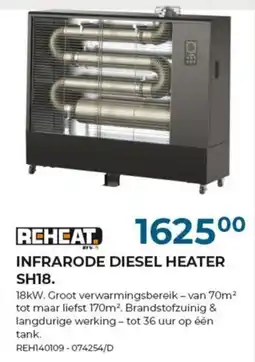 Meno Infrarode diesel heater sh18 aanbieding
