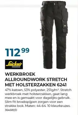 Meno Werkbroek allroundwork stretch met holsterzakken aanbieding