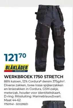 Meno Werkbroek 1750 stretch aanbieding