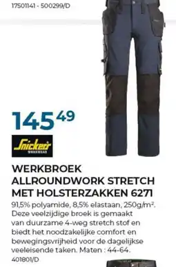 Meno werkbroek allroundwork stretch met holsterzakken 6271 aanbieding