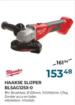Meno Haakse slijper BLSAG125X-0 aanbieding