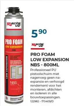 Meno pro foam low expansion nbs aanbieding