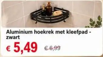 Aluminium hoekrek met kleefpad