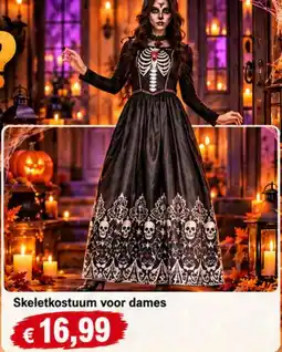 NH Market Skeletkostuum voor dames aanbieding