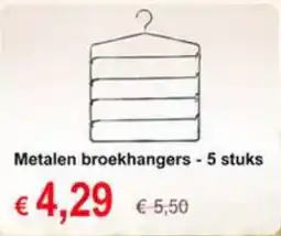 NH Market Metalen broekhangers aanbieding