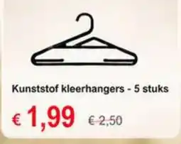 NH Market Kunststof kleerhangers aanbieding