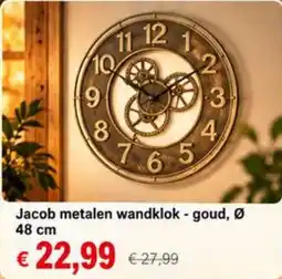 NH Market Jacob metalen wandklok aanbieding