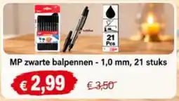 NH Market MP zwarte balpennen aanbieding