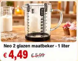 NH Market Neo 2 glazen maatbeker aanbieding