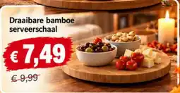 NH Market Draaibare bamboe serveerschaal aanbieding