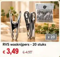 NH Market RVS wasknijpers aanbieding