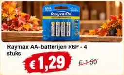 NH Market Raymax AA-batterijen R6P aanbieding