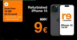 Orange Refurbished iPhone 15 aanbieding