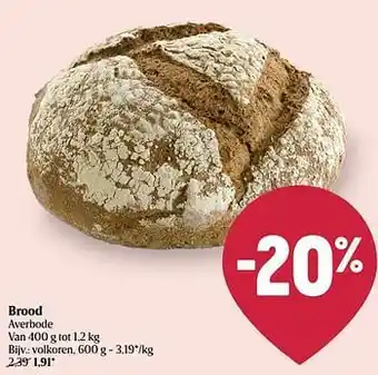 Delhaize Brood averbode volkoren aanbieding