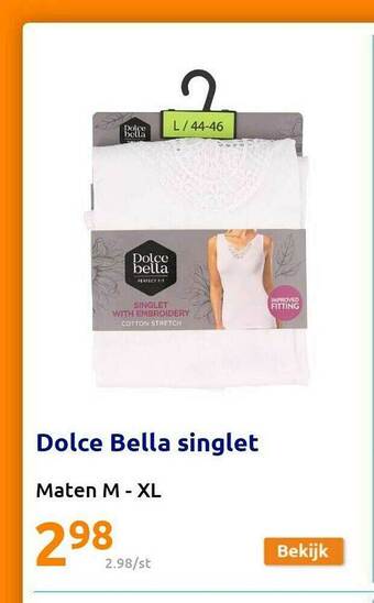 Action Dolce Bella Singlet aanbieding