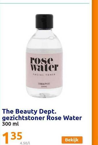 Action The Beauty Dept Gezichtstoner Rose Water aanbieding