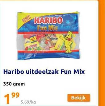 Action Haribo Uitdeelzak Fun Mix aanbieding