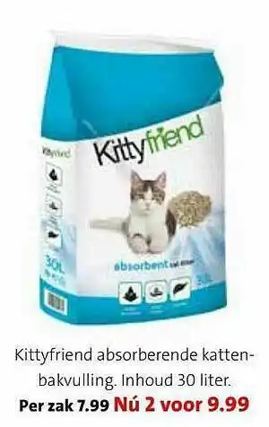 Intratuin Kittyfriend Absorberende Kattenbakvulling aanbieding