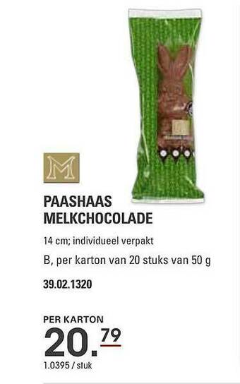 JAVA Paashaas Melkchocolade aanbieding