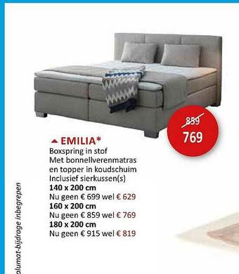 Weba Emilia Boxspring In Stof aanbieding