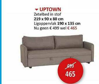 Weba Uptown Zetelbed In Stof aanbieding