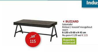 Weba Buzzard Salontafel aanbieding
