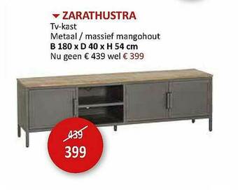 Weba Zarathustra Tv Kast aanbieding