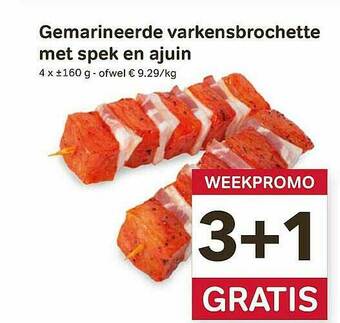 Bon Ap Gemarineerde Varkensbrochette Met Spek En Ajuin aanbieding