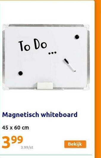 Action Magnetisch Whiteboard aanbieding