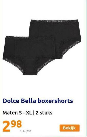 Action Dolce Bella Boxershorts aanbieding